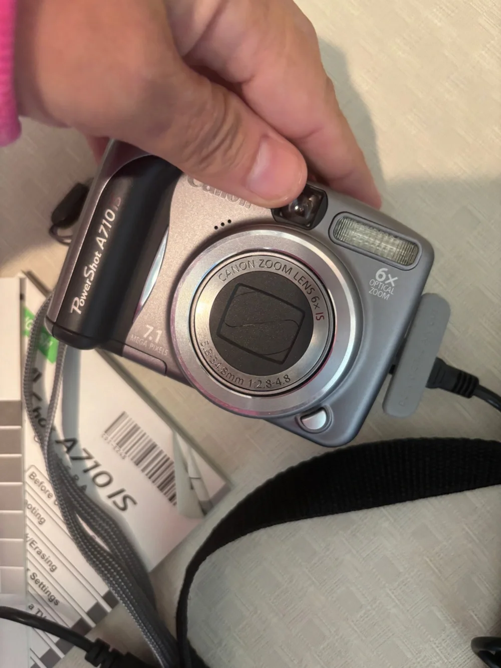 Canon PowerShot A710 IS 7.1MP Digital Camera Metallic Gray, Tested, Working